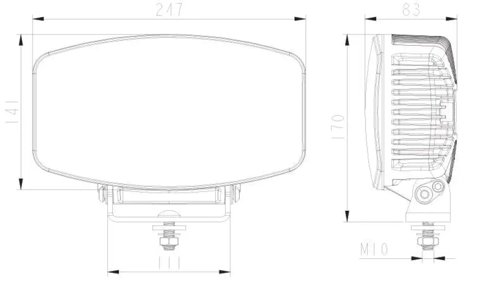 HGV Auto. FAZER. Driving Lamp. Dynamic Start up DRL. Built in Strobe. Driving Light