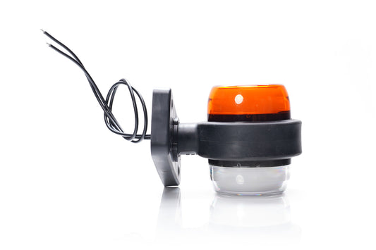 WAS Outline Marker ROTATING BASE Amber/White 12v/24v W74.2A2259 NO LOGO
