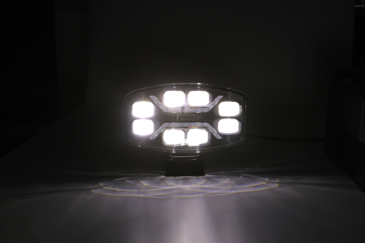 LED Halogen Headlight DRL white/yellow light - 12-24V