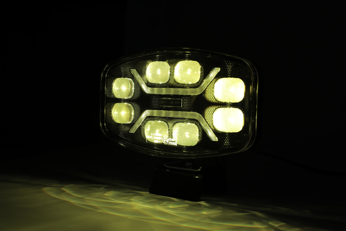 LED Halogen Headlight DRL white/yellow light - 12-24V