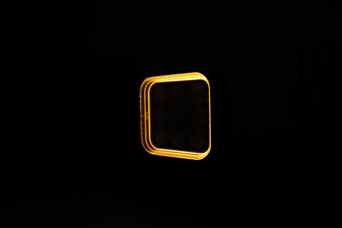 64W LED Halogen White, Diffused light with yellow and red DRL light 12V-24V Art. No.: HAL556