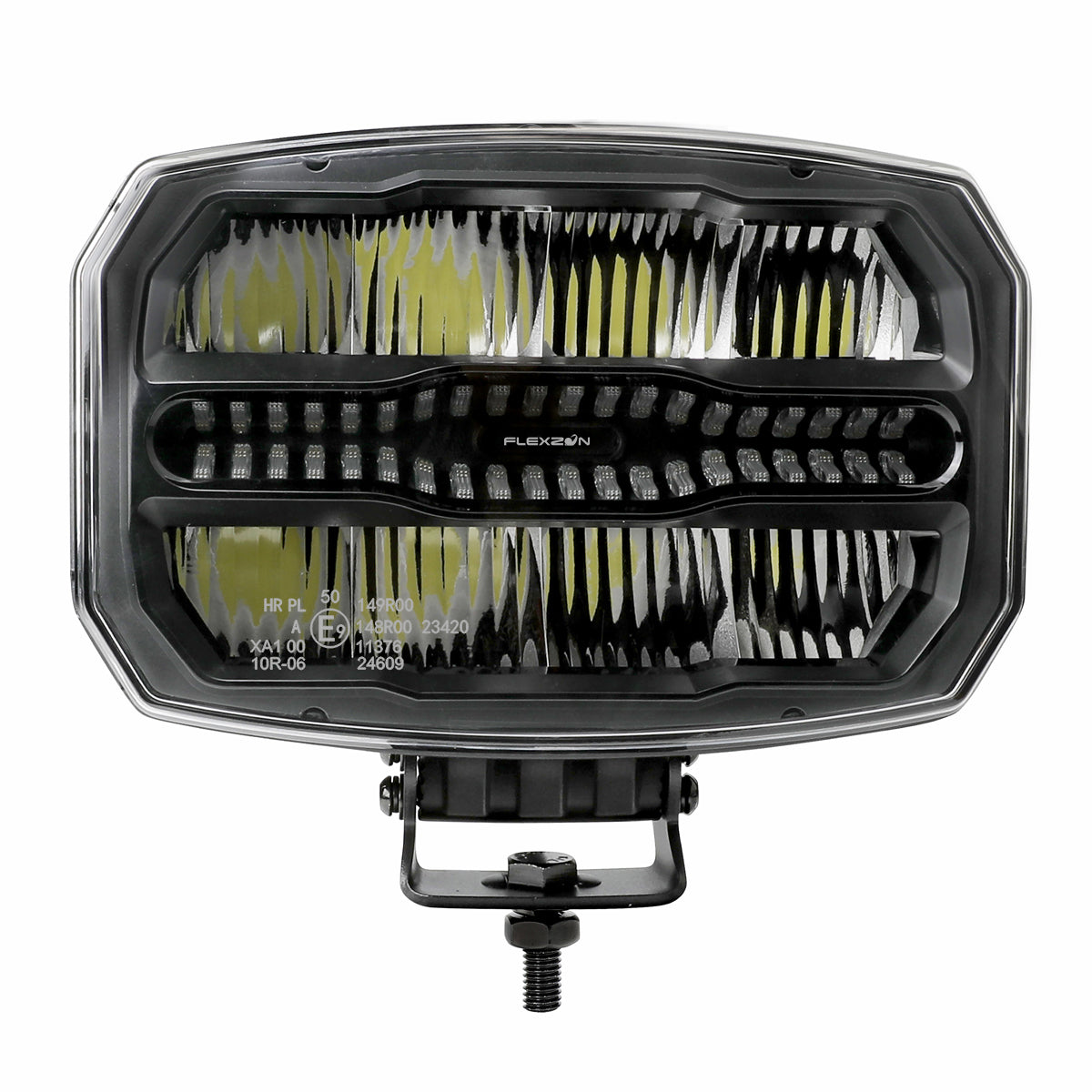 LED combined halogen Flexzon 12–24V, 175W, 11000 lm, orange/white DRL and emergency flash light with 4 modes