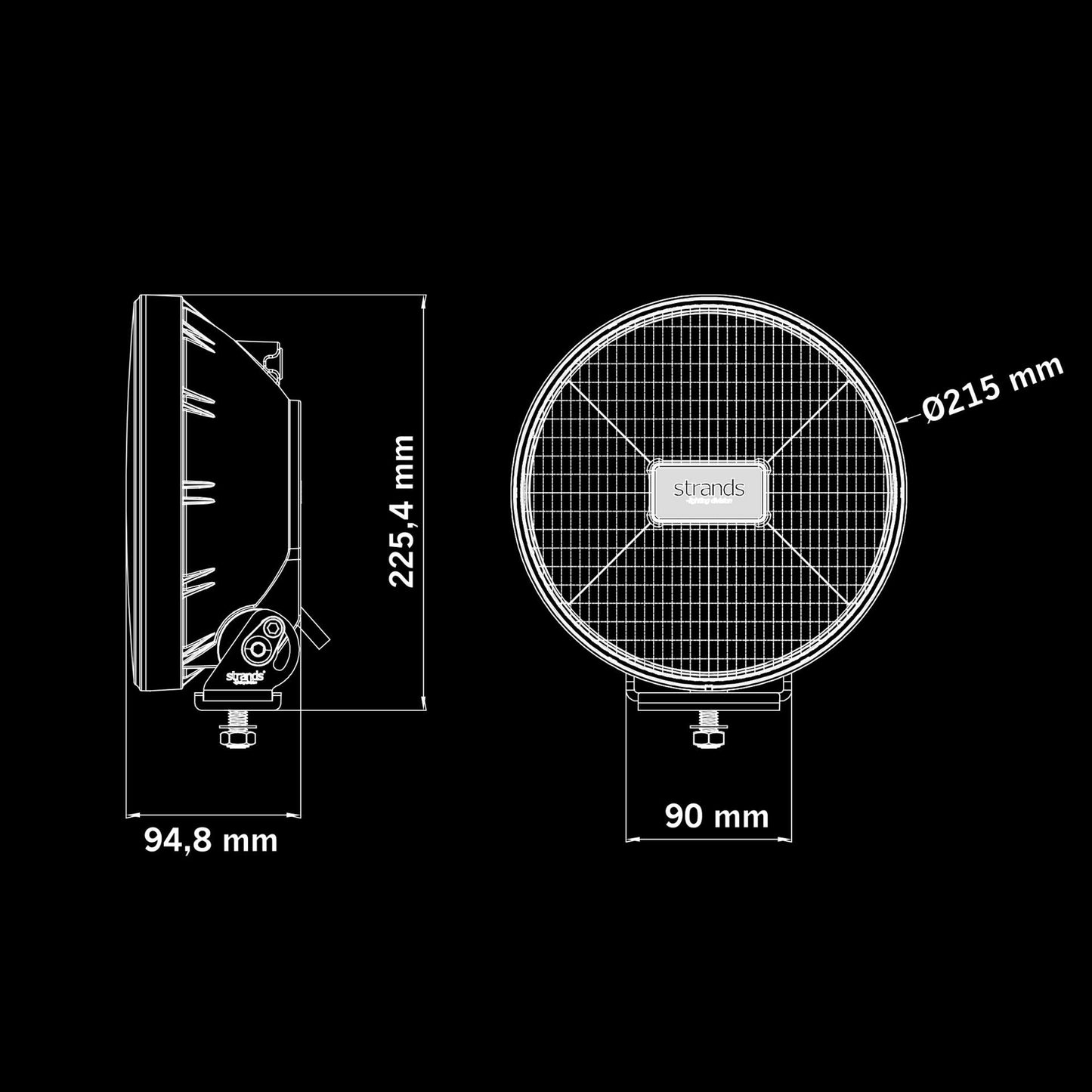IZE LED OG DRIVING LIGHT 9" White / Amber Pos.  SKU: 270945