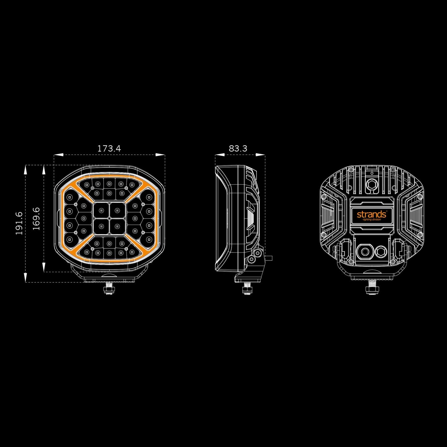 SIBERIA X DRIVING LIGHT 7" White / Amber Pos. | Hello Func. | DT-4Pin  SKU: 270960