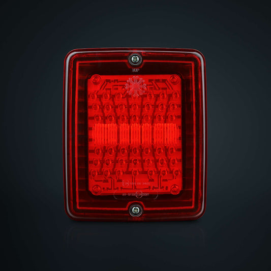 IZE LED TAIL LIGHT RED LENS SQUARE 24V | IP66  SKU: 800109