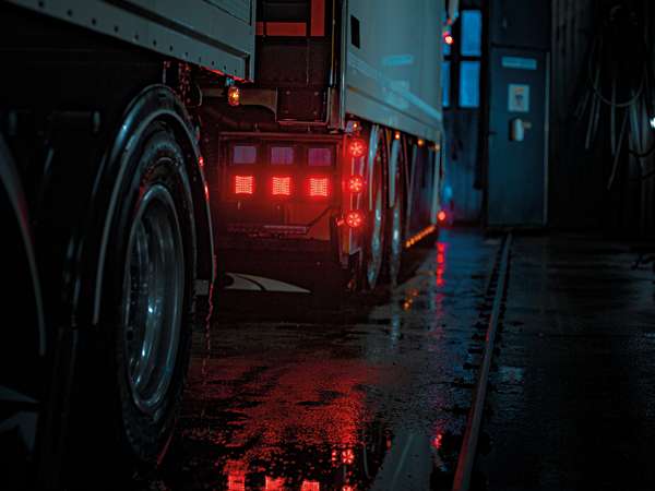 IZE LED TAIL LIGHT RED LENS SQUARE 24V | IP66  SKU: 800109