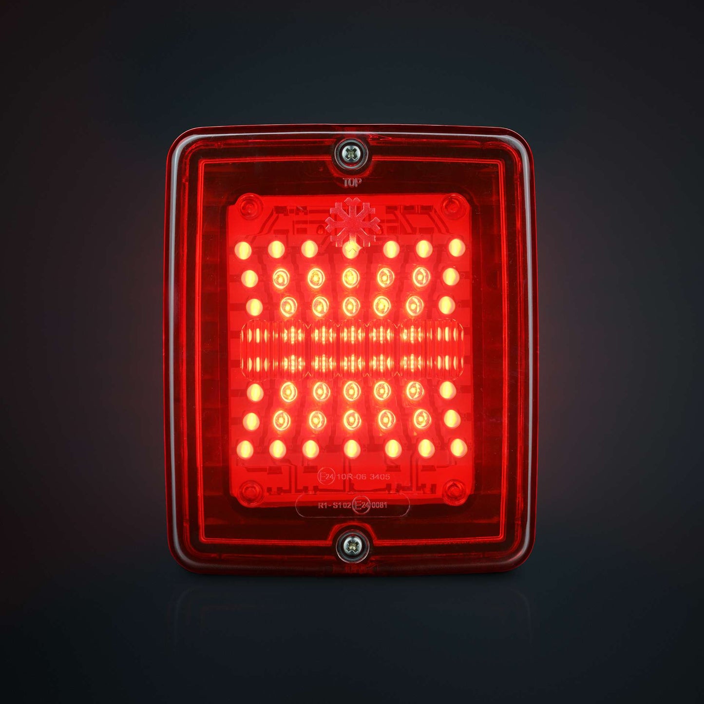 IZE LED FOG LIGHT REAR RED LENS SQUARE 24V | IP66  SKU: 800114