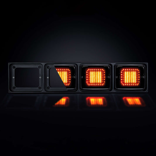 IZE LED FRAME 4XSQUARE Fits: IZE LED / FOR9T series square tail lights  SKU: 800639