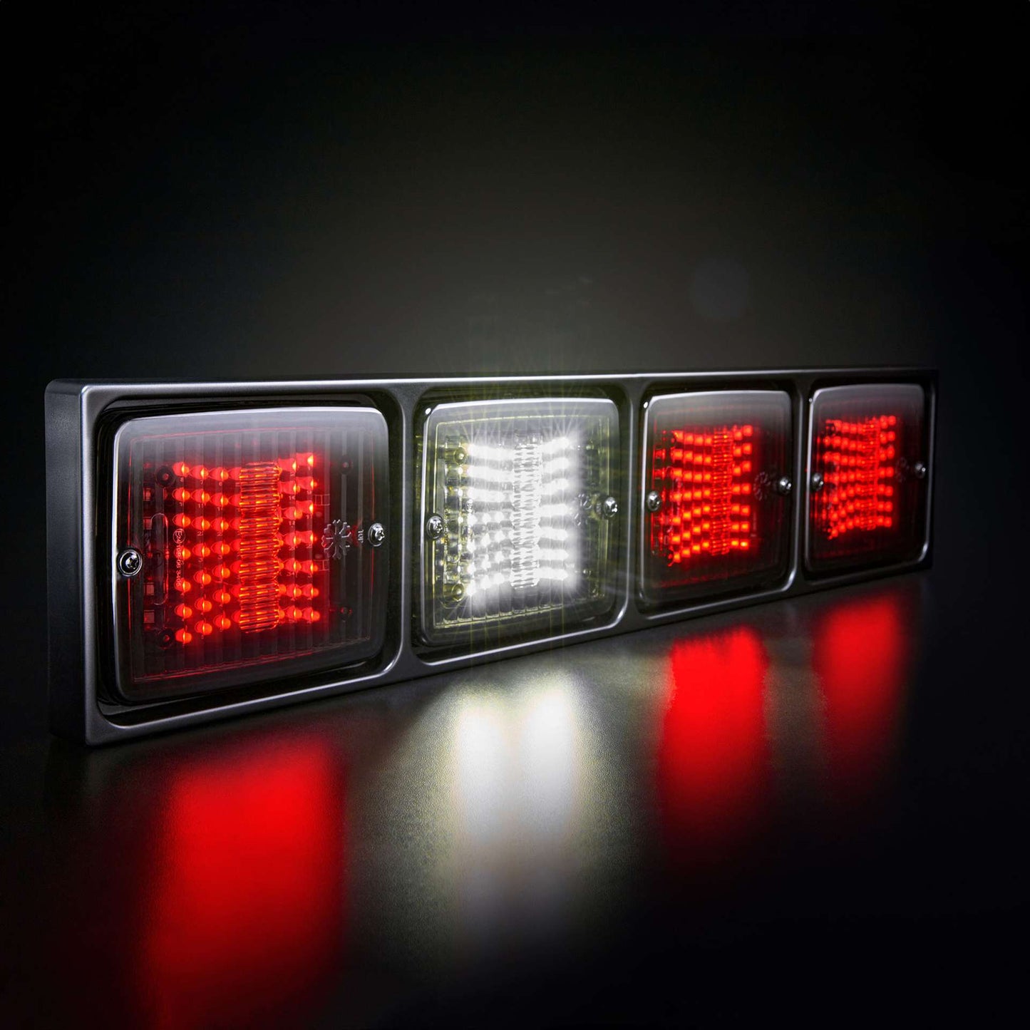 IZE LED FRAME 4XSQUARE Fits: IZE LED / FOR9T series square tail lights  SKU: 800639