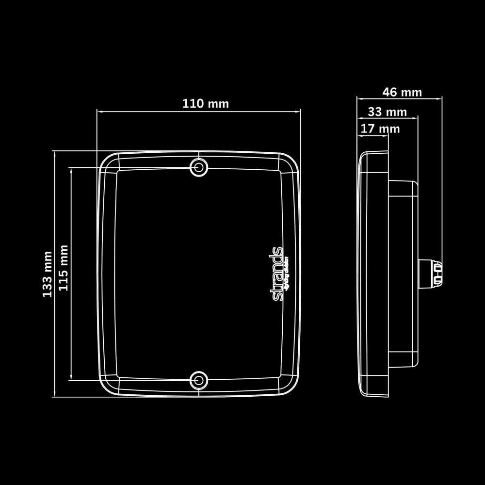 FOR9T ILLUSION TAIL/BRAKE LIGHT Horizontal / vertical approved | 2,5m Cable  SKU: 800656