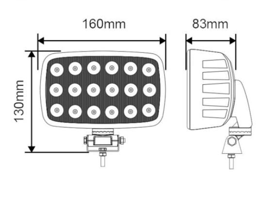 Dual Position Flood Lamp 6000 Lumen