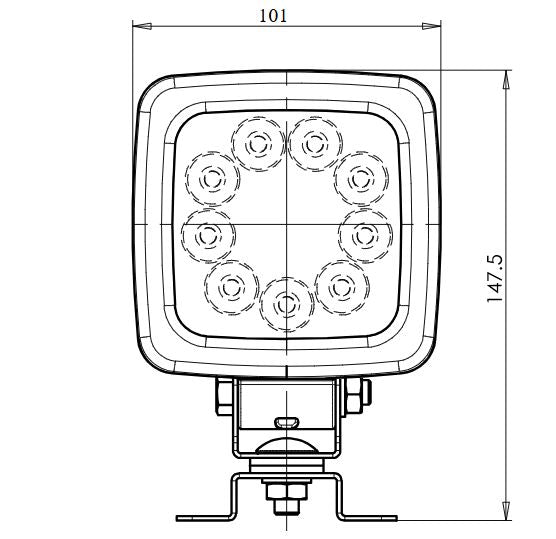 WAS Blue Work Lamp