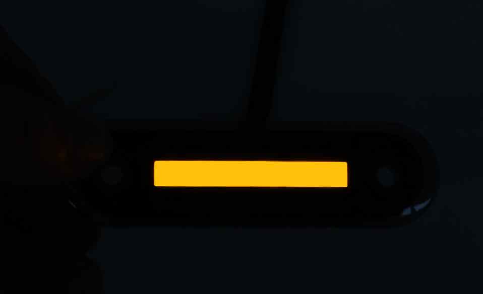 AMBER Smoked Flush Fit Marker Lamp with Light Guide Technology – Part No.: 1001-6000-A – 0.5m Cable