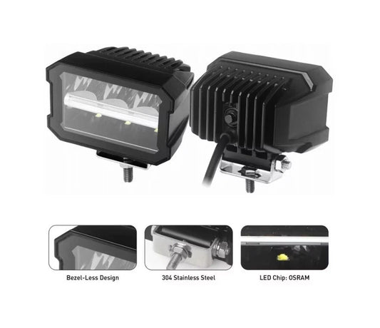 WORK/FLOOD LIGHT. RED/AMBER DRL