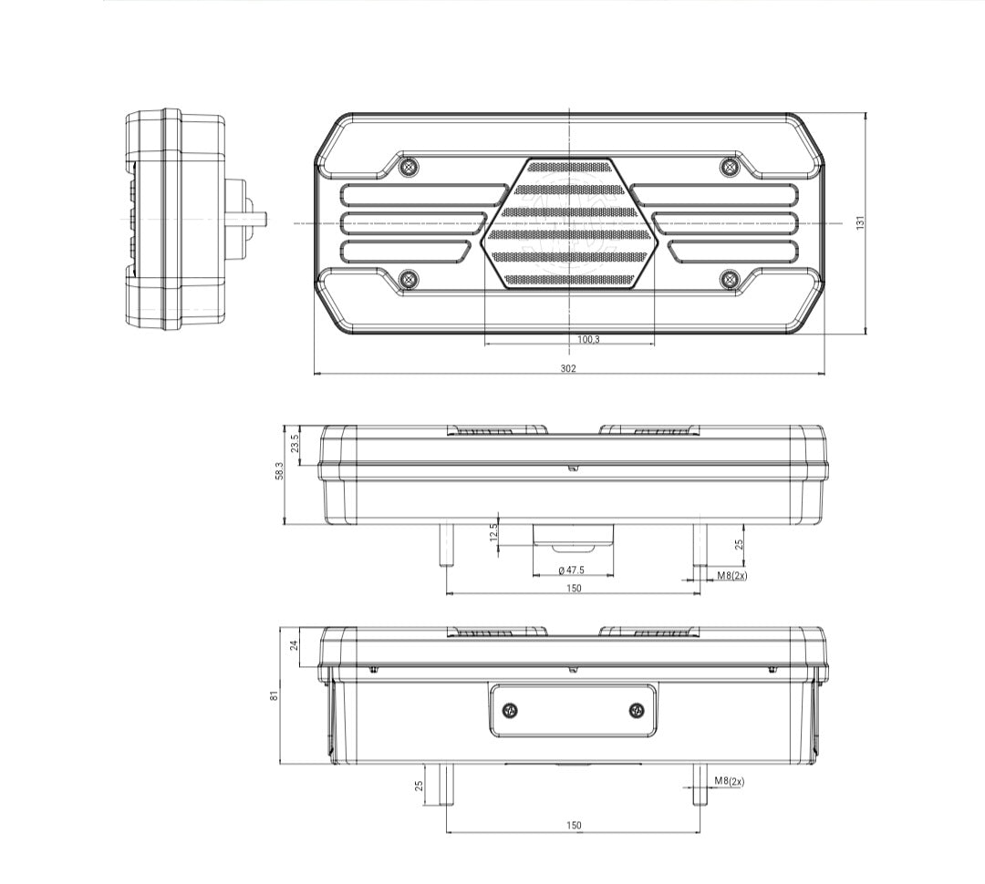 WAŚ Multifunction Rear Lamp, W250.1868L. LEFT SIDE ONLY