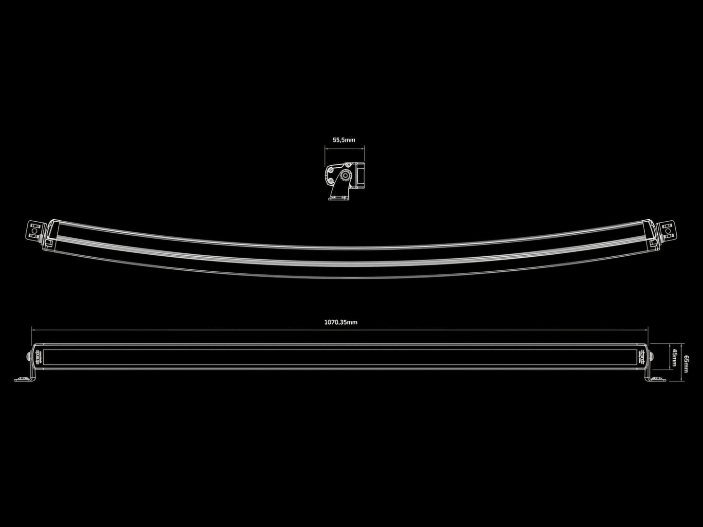 Strands SIBERIA SINGLE ROW CURVED LED BAR 42"