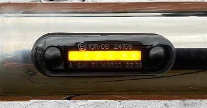 AMBER Smoked Flush Fit Marker Lamp with Light Guide Technology – Part No.: 1001-6000-A – 0.5m Cable