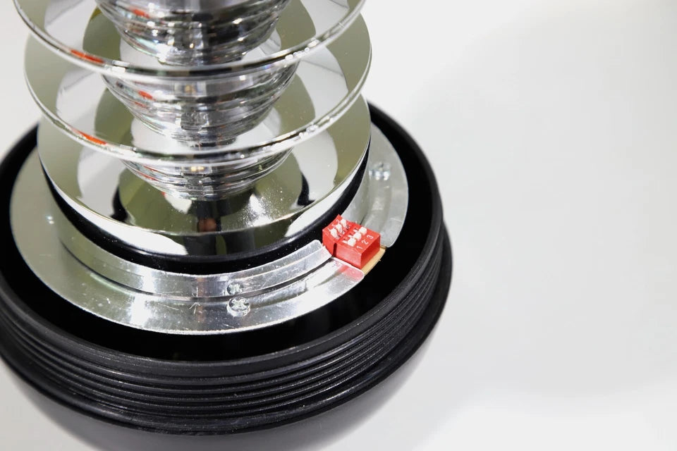 CLEAR LENS AMBER BEACON SINGLE BOLT 12V-24V