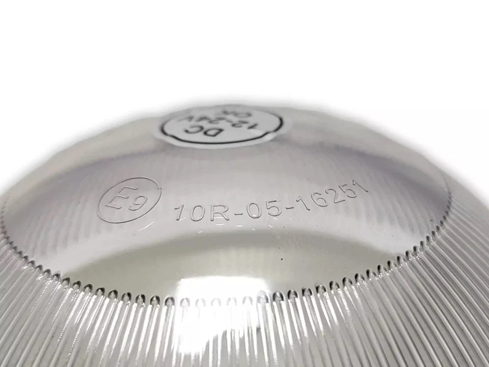 CLEAR LENS AMBER BEACON SINGLE BOLT 12V-24V