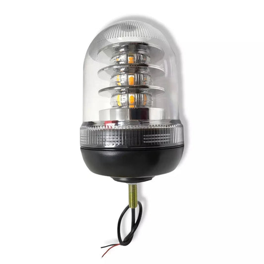 CLEAR LENS AMBER BEACON SINGLE BOLT 12V-24V