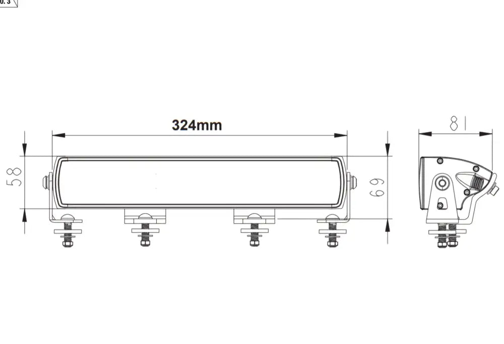HGV Auto. ATOM. 14’’ Light Bar. DUAL Colour DRL. 8500 Lumen Light Bar