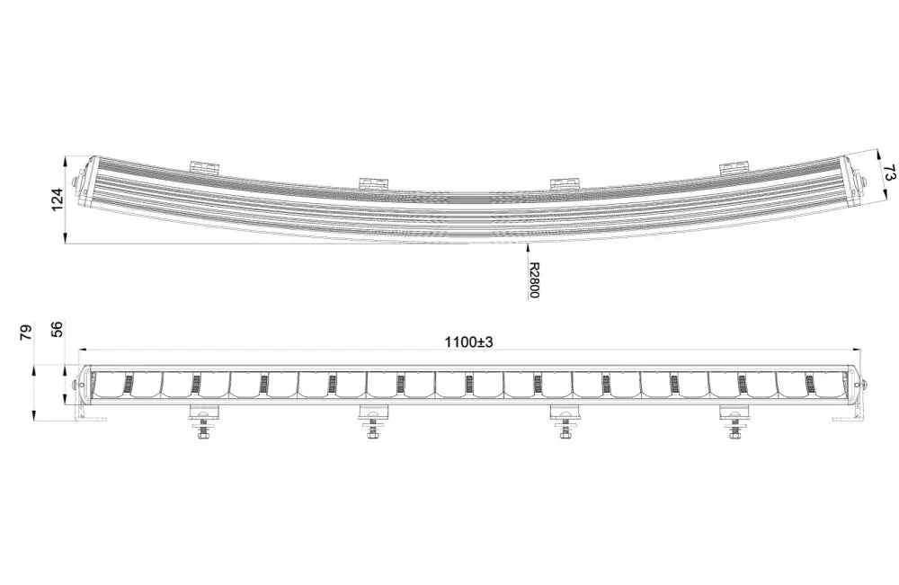 HGV Auto. BIG BOY 43’’ Curved Light Bar. DRL. 26,000lumens Light Bar