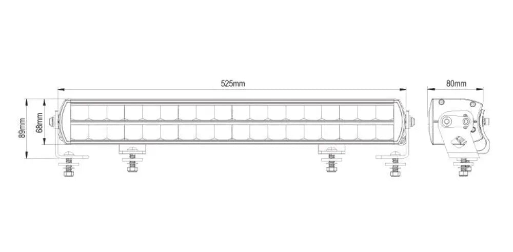 HGV Auto. BULLDOG. 22’’ Double Row Powerful Light Bar. 27,000 LUMENS Light Bar