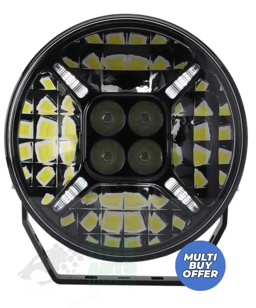 HGV Auto. CROSS HAIR NINE. 9’’ Round Full LED Spot Lamp Amber/White DRL 12,000lumen Driving Light