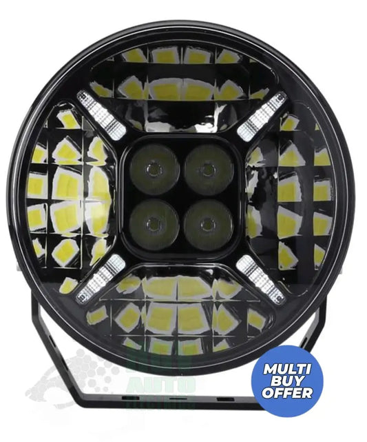 HGV Auto. CROSS HAIR NINE. 9’’ Round Full LED Spot Lamp Amber/White DRL 12,000lumen Driving Light