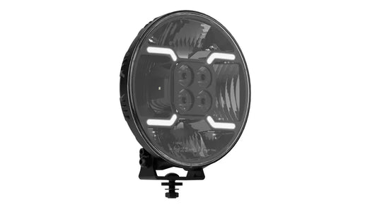 HGV Auto. CROSSFIRE. 9’’ Round LED Driving Lamp. 14500 Lumens. DYNAMIC POWER UP FUNCTION Driving Light