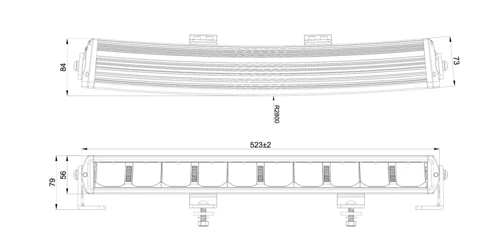 HGV Auto. LITTLE BOY. 22’’ Curved Light Bar Amber/White DRL 12,000lumen Light Bar