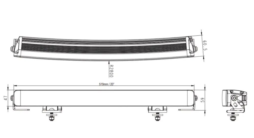 HGV Auto. NEO 2.0 CURVED. 22’’ CURVED Light Bar. Dual Colour DRL. 15,500 Lumen Light Bar