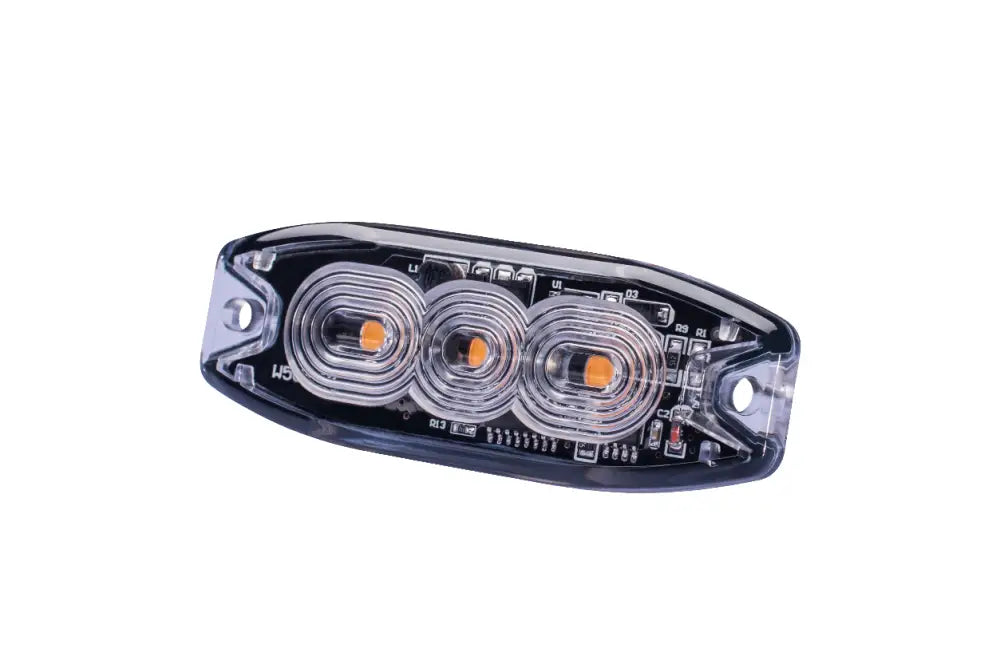 HGV Auto. SURFACE MOUNT STROBE Amber. 3 LED & 6 LED Option Strobe