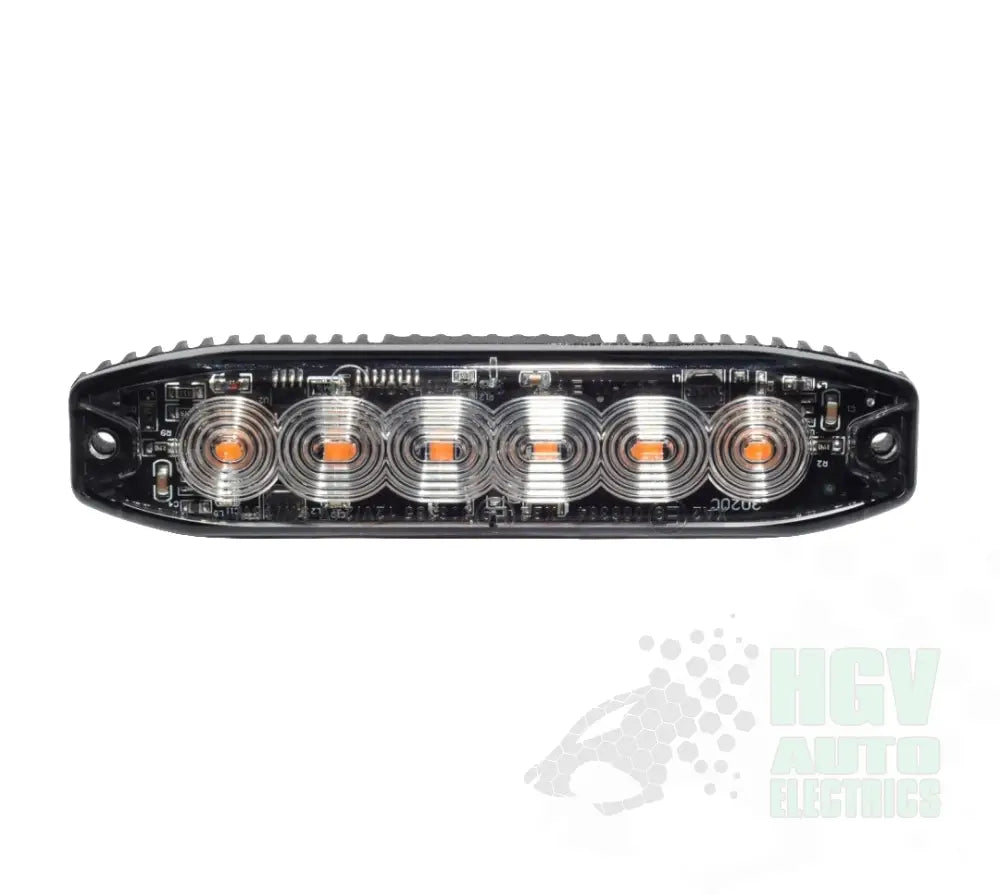 HGV Auto. SURFACE MOUNT STROBE Amber. 3 LED & 6 LED Option 6 LED Strobe