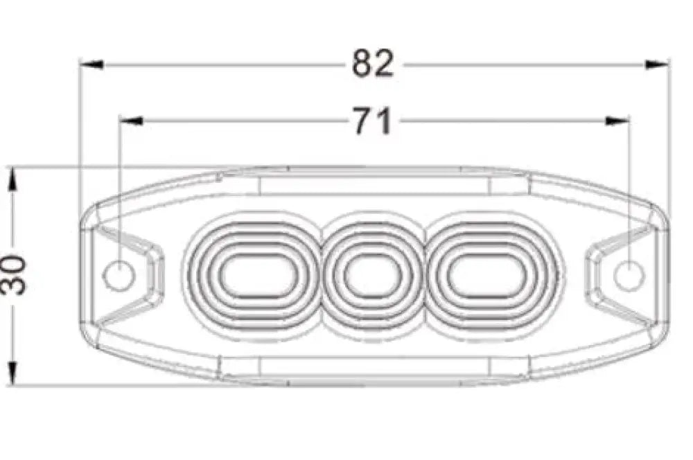 HGV Auto. SURFACE MOUNT STROBE Amber. 3 LED & 6 LED Option Strobe
