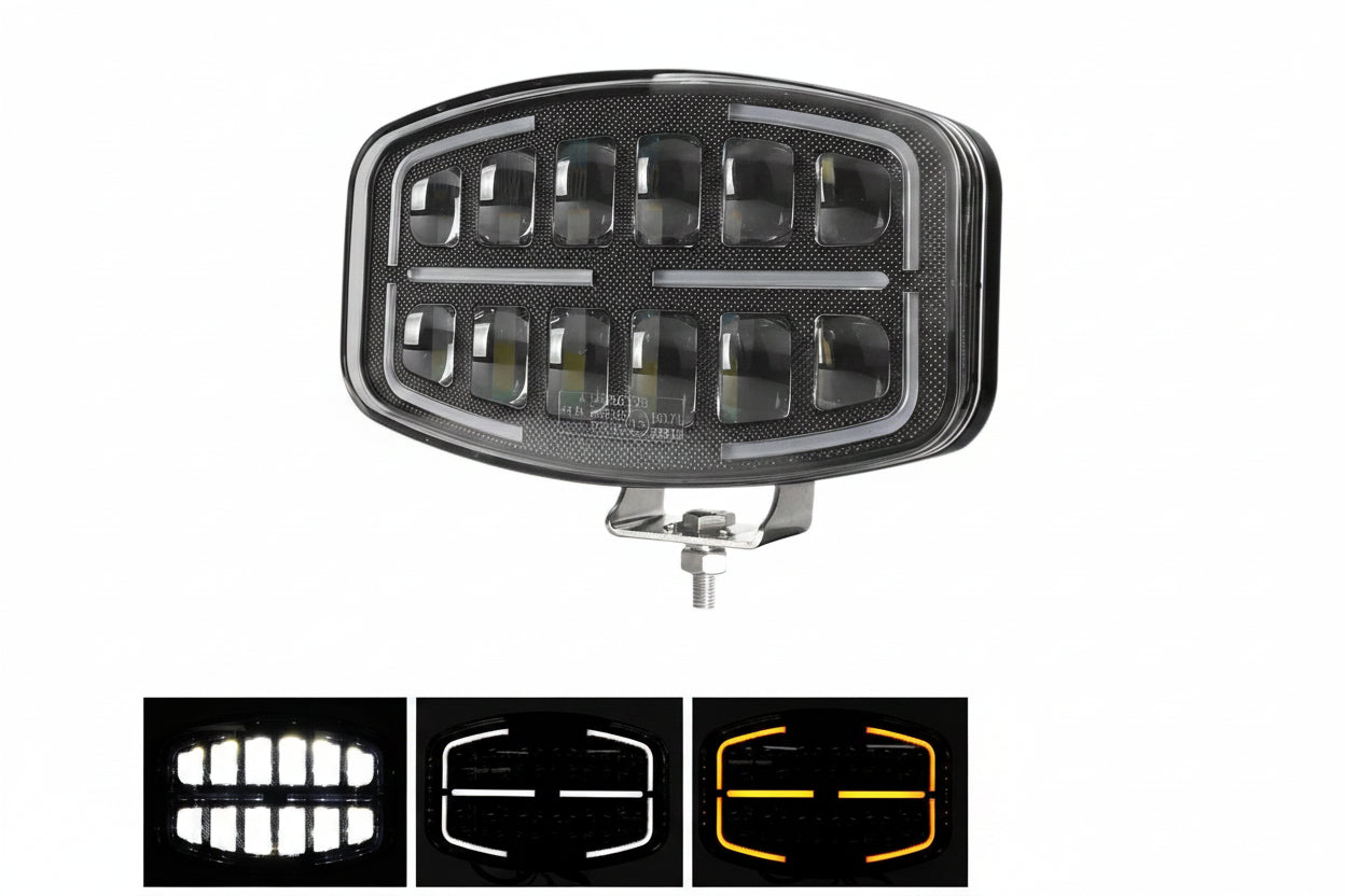 EDGE LED Halogen Headlight DRL white/yellow light - 12-24V