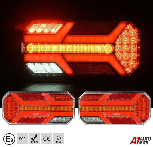 Neon LED Trailer rear lamp cluster (PAIR)