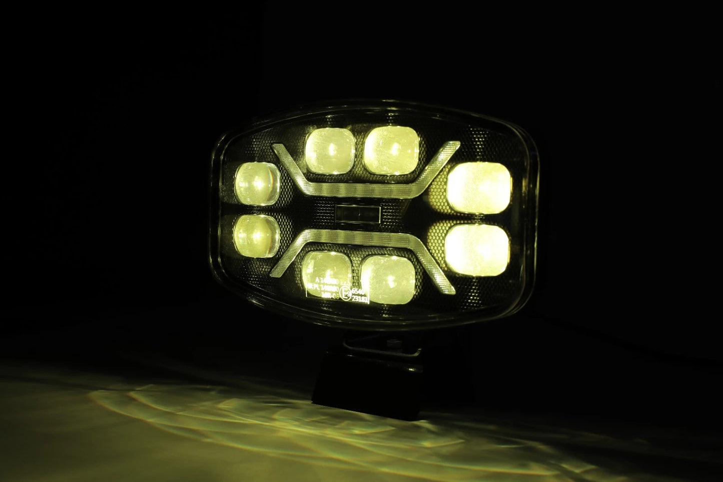 LED Halogen Headlight DRL white/yellow high beam light - Smoked - 12-24V