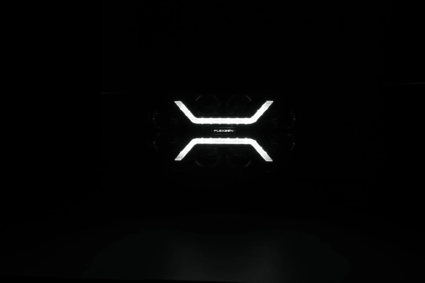 LED Halogen Headlight DRL white/yellow high beam light - Smoked - 12-24V