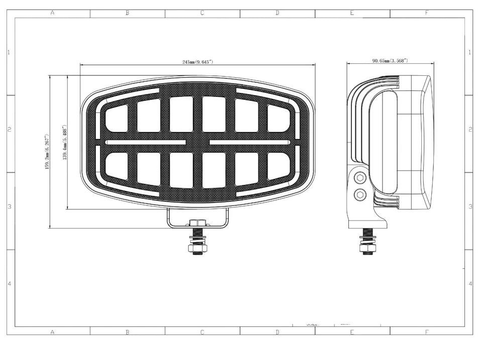 EDGE LED Halogen Headlight DRL white/yellow light - 12-24V