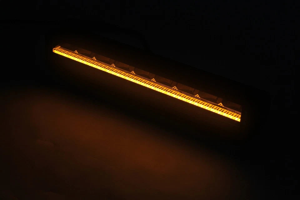 17 Inch 12V - 24V Led Bar. Piano. White and Orange DRL New Generation 9000LM