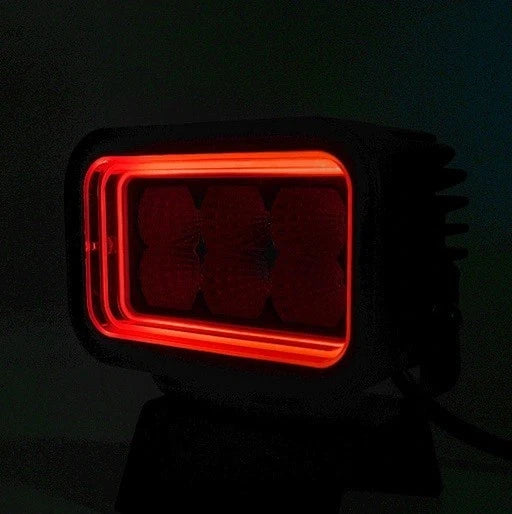 3D LED Amber Red DRL, Powerful work lamp 12v-24v OBLONG