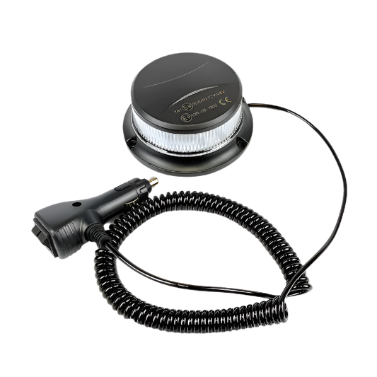 Amber Beacon Mag Mount Clear Lens Plug In. R65 R10