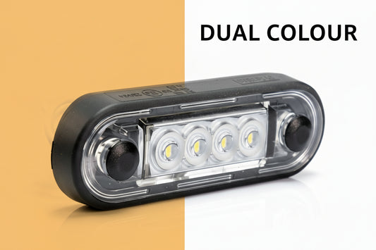 4 LED DUAL COLOUR Marker Smoke lens/Clear lens