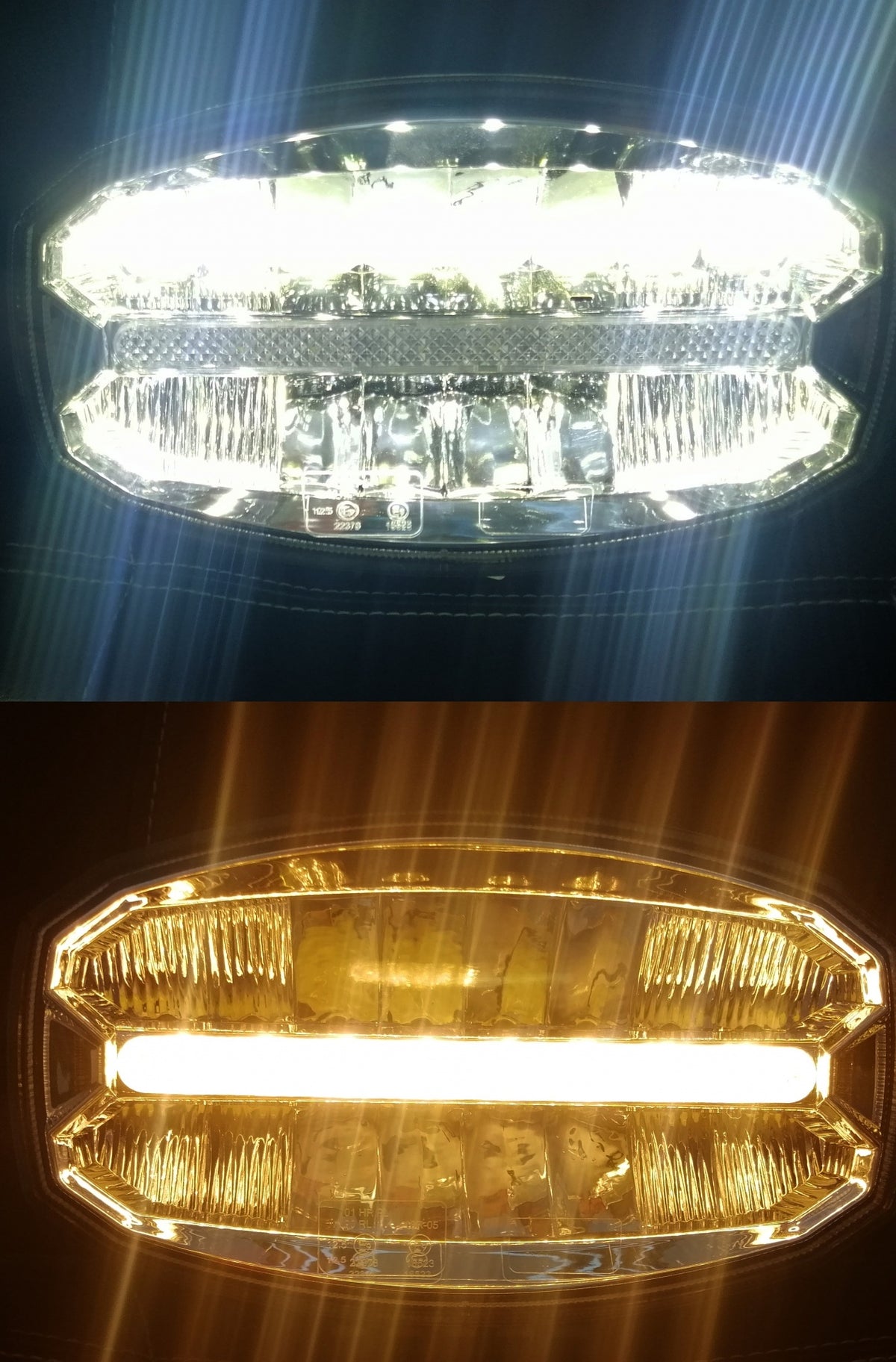 80W LED Headlight Halogen Lamp With Three Functions Neon Neon Effect White-Yellow / Orange 5800lm 12V - 24V E-Mark Item No.: HAL195
