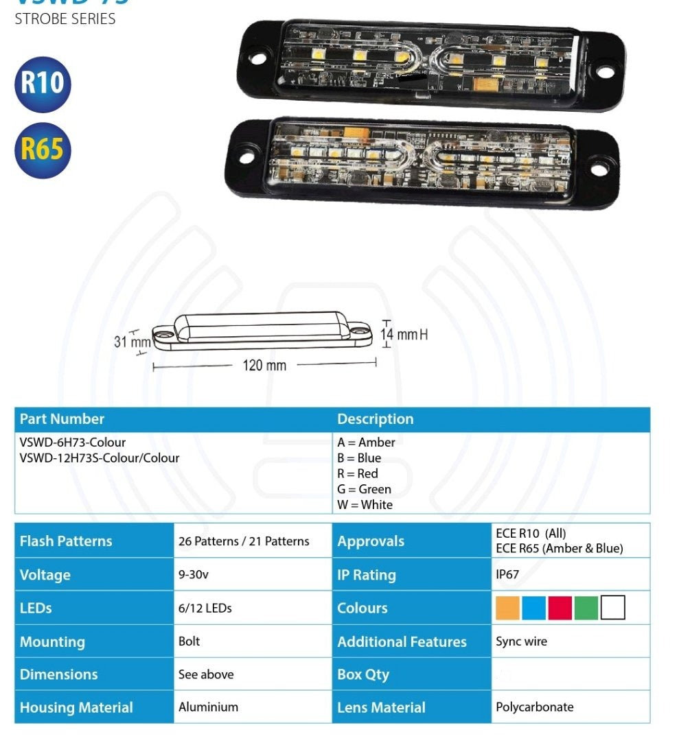 Ultima Lite Slim Dual Colour Strobe